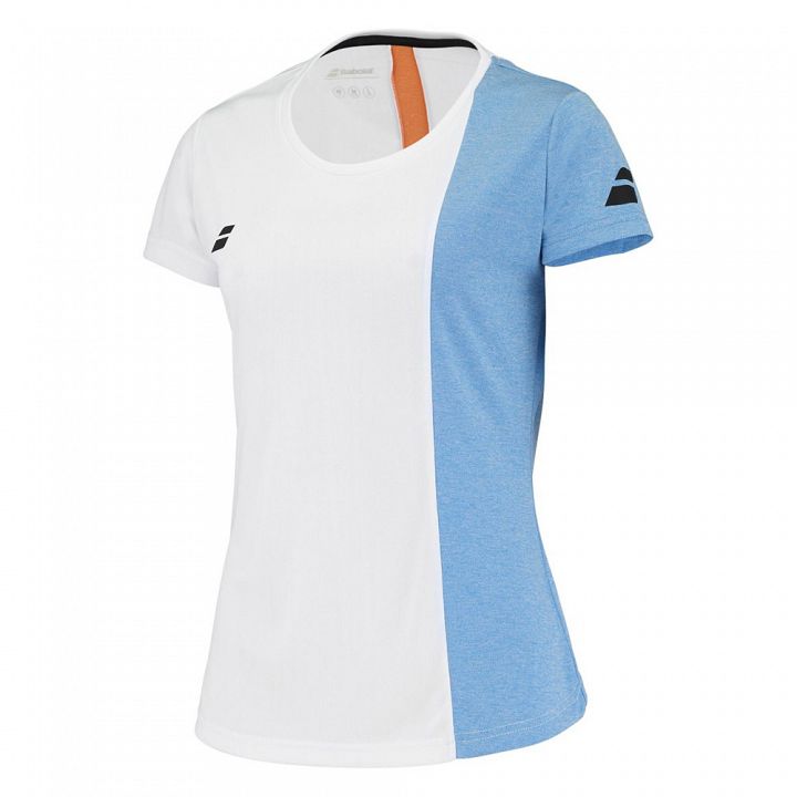 Babolat Play Cap Sleeve Top White / Blithe Blue